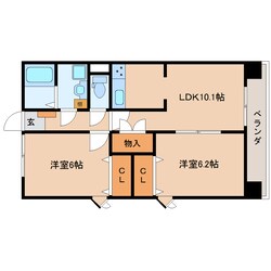 静岡駅 徒歩18分 9階の物件間取画像